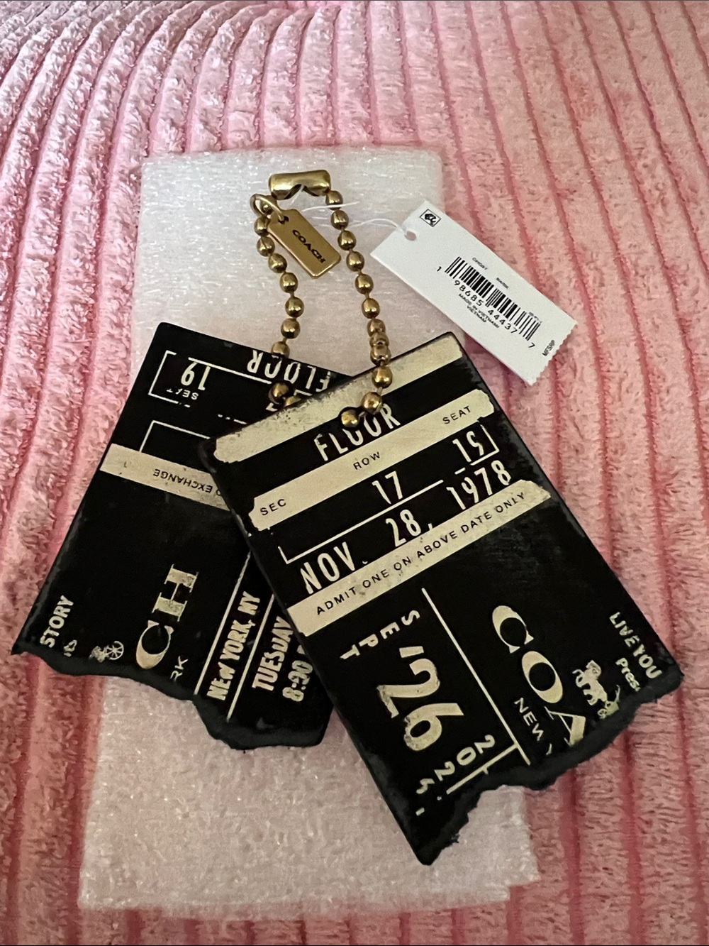Coach Friendship Concert Ticket Bag Charm - Picture 3 of 6